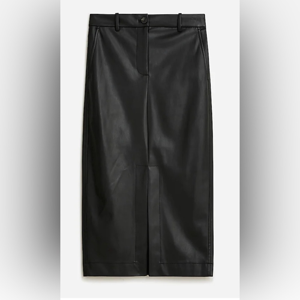 J.Crew Faux-leather pencil skirt